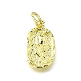 Латунные подвески, овал с подвесками-розами, долговечный, с целью перехода в кольце, без свинца и без кадмия