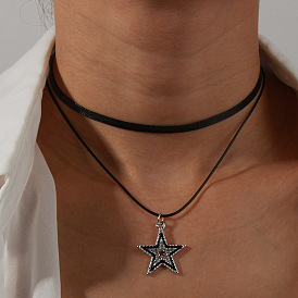Jewelry Accessories Star Pendant Necklace Simple Multilayer Clavicle Chain