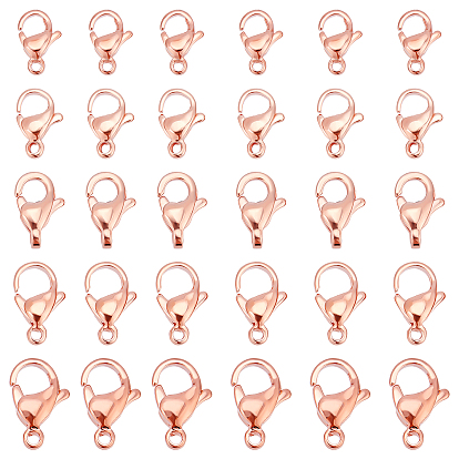 30Pcs 5 Style 304 Stainless Steel Lobster Claw Clasps