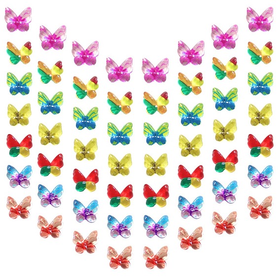 Flat Back Transparent Resin Cabochons, Butterfly