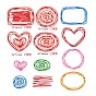 Carbon Steel Cutting Dies Stencils, for DIY Scrapbooking, Photo Album, Decorative Embossing, Paper Card, Matte Platinum Color, Rectangle & Round & Heart & Oval