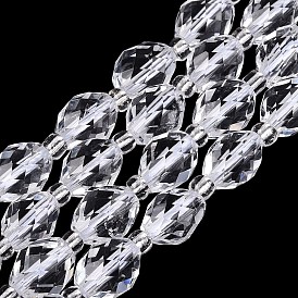 Природных кристаллов кварца бисер нитей, горного хрусталя, граненый рисом, с бисером