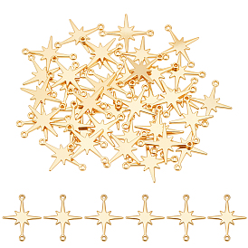 40 шт. латунные подвески для разъемов, звездные ссылки, долговечный, без никеля 