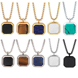 304 квадратные подвески из нержавеющей стали с натуральным камнем