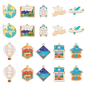 Подвески из эмали и сплава, золотой свет, разнообразные