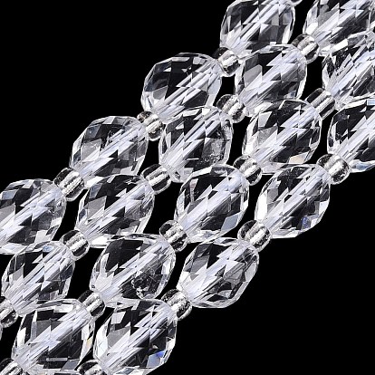 Природных кристаллов кварца бисер нитей, горного хрусталя, граненый рисом, с бисером