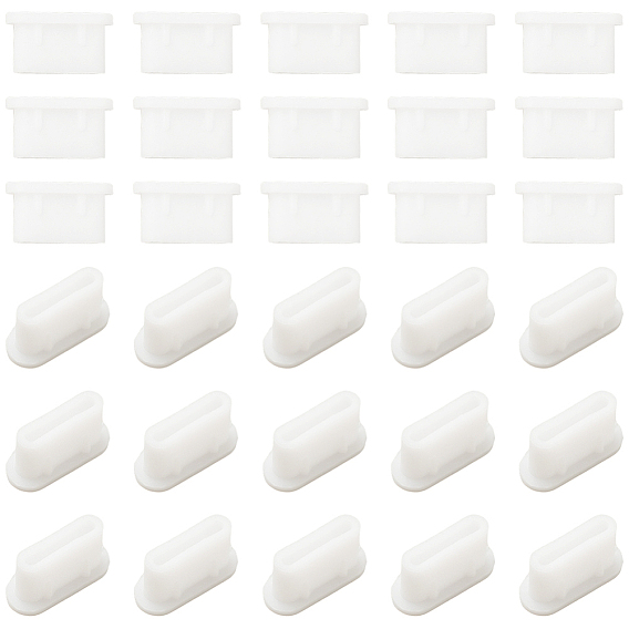 50шт. силиконовые мобильные пылезащитные заглушки, овальные