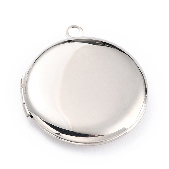 316 подвески из нержавеющей стали Locket, фото прелести рамка для ожерелья, ручная полировка, плоско-круглые