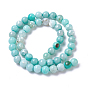 Natural Dyed Agate Imitation Turquoise Beads Strands, Round