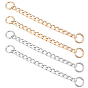 6Pcs 2 Color Aluminum Curb Chain Strap, with Alloy Ring Clasps, Shoes Decorate