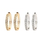 Messing micro pave zirkonia ohrreifen, Karrees