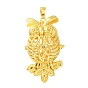 Grands pendentifs en forme de cage en laiton, charmes hibou, crémaillère plaquage