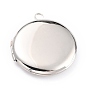 316 подвески из нержавеющей стали Locket, фото прелести рамка для ожерелья, ручная полировка, плоско-круглые