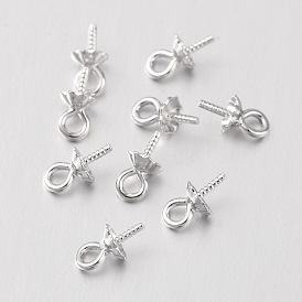 Sterling Silver Pendant Bails, for Half Drilled Beads