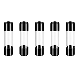 5Pcs PVC Plastic Transparent Storage Tube, Plastic Tubing with Caps Rigid Bottle Container