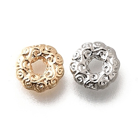 Латунные бусины, без кадмия, без никеля и без свинца, плоско-круглые