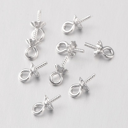 Sterling Silver Pendant Bails, for Half Drilled Beads