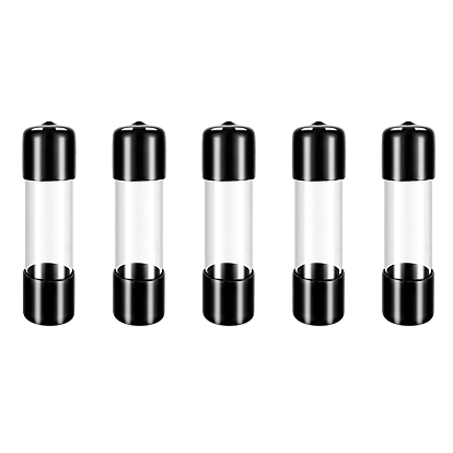 5Pcs PVC Plastic Transparent Storage Tube, Plastic Tubing with Caps Rigid Bottle Container