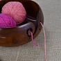 Wood Yarn Bowl Holder, Knitting Wool Storage, with Stopper