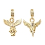 Подвески в виде ангельских крыльев с микропаве из прозрачных кубических цирконий из латуни