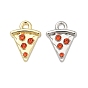 Подвески из сплава и страза, пицца прелести, стойки покрытие, без кадмия, без никеля и без свинца