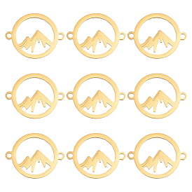 10шт 201 подвески из нержавеющей стали, лазерная резка, кольцевые связи с горой