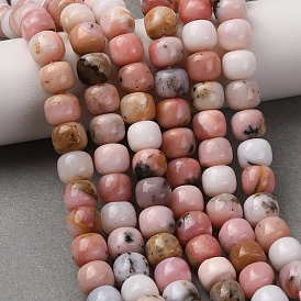 Natural Pink Opal Beads Strands, Old Style Barrel Beads