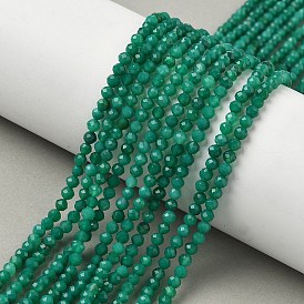 Натуральный зеленый бисер пряди оникс Агат, круглые, граненые, окрашенная и подогревом