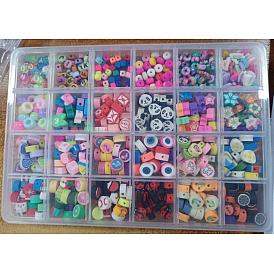 DIY Jewelry Making Finding Kits, including Handmade Polymer Clay Beads, Acrylic Beads
