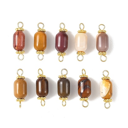 Natural Mookaite Beaded Connector Charms, Column Links