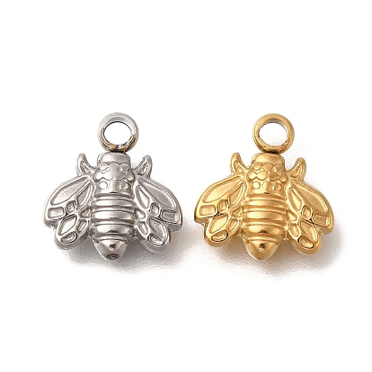 Ионное покрытие (ip) 304 брелоки из нержавеющей стали, очарование пчел