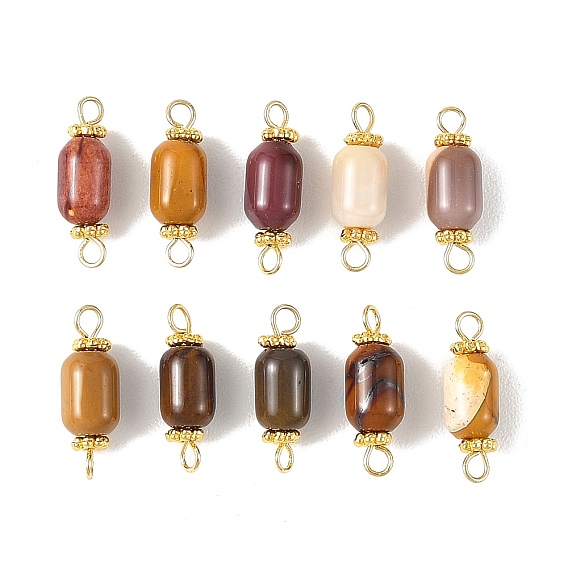 Natural Mookaite Beaded Connector Charms, Column Links