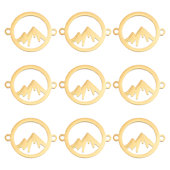 10шт 201 подвески из нержавеющей стали, лазерная резка, кольцевые связи с горой