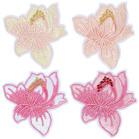 8шт 4 цвета компьютеризированной ткани для вышивки пришить нашивки, аксессуары для костюма, цветок