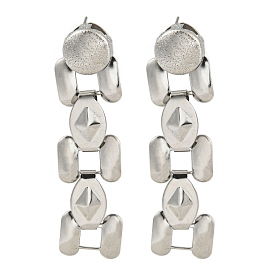 304 Stainless Steel Stud Earrings, for Women, Chain Charm