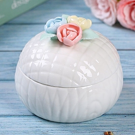 Porcelain Jewelry Boxes, for Jewerly Dispaly, Flower