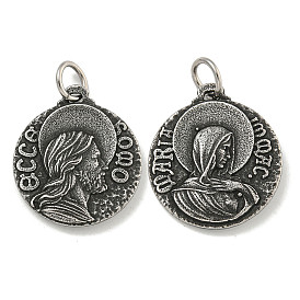 316 хирургические подвески из нержавеющей стали, с целью перехода в кольце, плоский круглый с человеческим обаянием