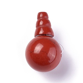 Natural Red Jasper 3 Hole Guru Beads, T-Drilled Beads, for Buddhist Jewelry Making, Grade A