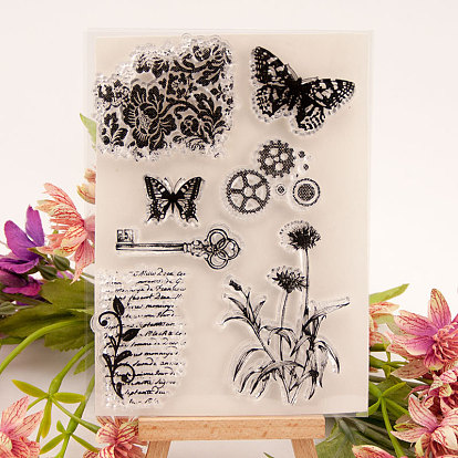 Clear Silicone Stamps, for DIY Scrapbooking, Photo Album Decorative, Cards Making, Stamp Sheets, Butterfly Pattern