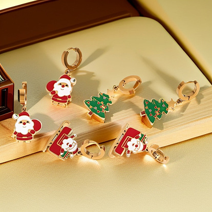 304 обруч серьги из нержавеющей стали эмаль, золотые