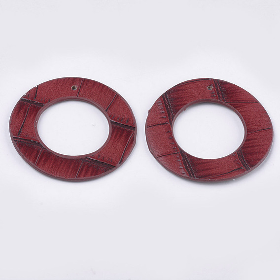 Pendentifs en cuir pu, anneau