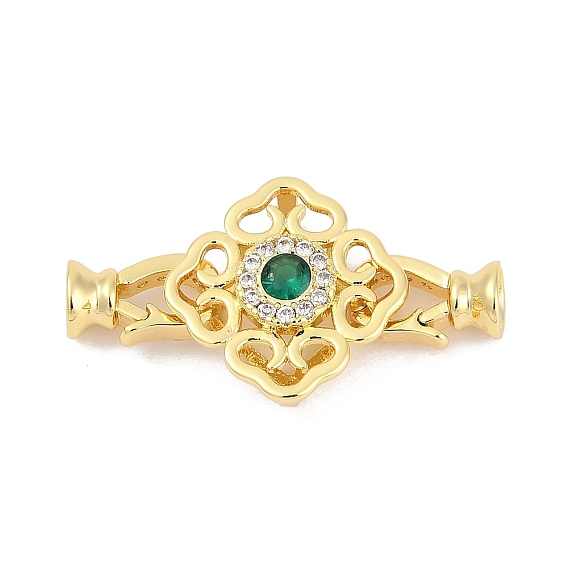 Латунное микропейв, прозрачный кубический цирконий, складные застежки, без кадмия, без никеля и без свинца, квадратный