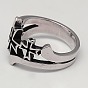 Personalized Retro 304 Stainless Steel Cross Rings for Men