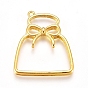 Zinc Alloy Open Back Bezel Pendants, For DIY UV Resin, Epoxy Resin, Pressed Flower Jewelry, Lucky Bag