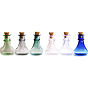 Miniature Glass Empty Wishing Bottles, with Cork Stopper, Micro Landscape Garden Dollhouse Accessories, Photography Props Decorations