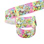 Easter Theme Printed Polyester Grosgrain Ribbons, Flat with Rabbit/Chick/Egg/ Easter Theme Pattern