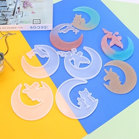 Moon Display Boards Silicone Molds, Resin Casting Molds, for UV Resin, Epoxy Resin Craft Making