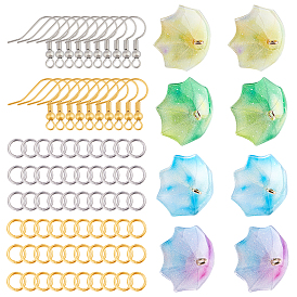 SUPERFINDINGS DIY Acrylic Earring Making Kits, Including Umbrella Pendants, Brass Earring Hooks
