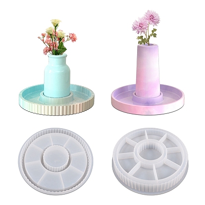 DIY Silicone Jewelry Tray/Vase Molds, Resin Casting Molds, for UV Resin, Epoxy Resin Craft Making