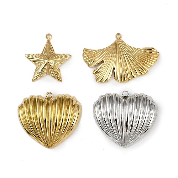 304 подвески из нержавеющей стали, подвеска в виде сердца/листа/звезды